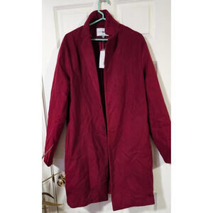 New  Fashion Nova Men SZ  M   Burgundi Chadwick Car Coat Men Style #OMJ20230